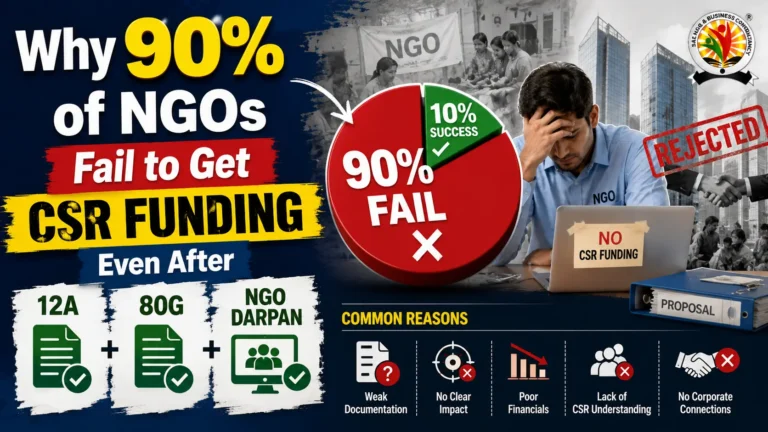 Why 90% of NGOs Fail to Get CSR Funding Even After 12A, 80G and NGO Darpan Registration