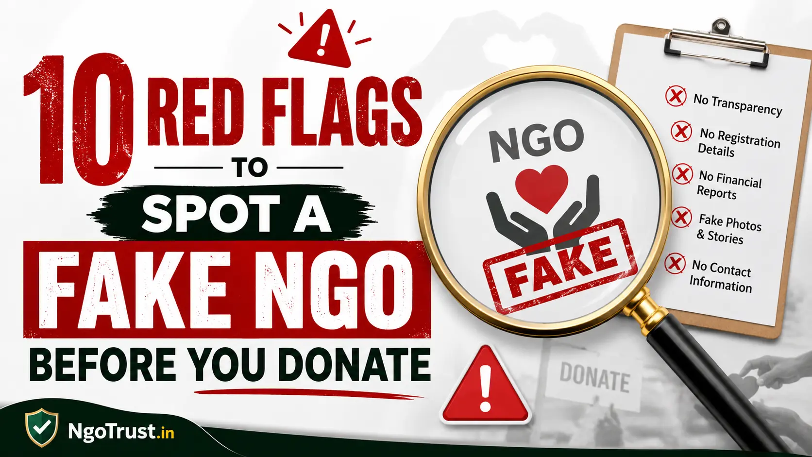 10 Red Flags to Spot a Fake NGO Before You Donate1