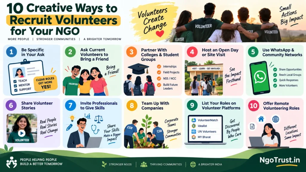 10 Creative Ways to Recruit Volunteers for Your NGO Simple Proven 2