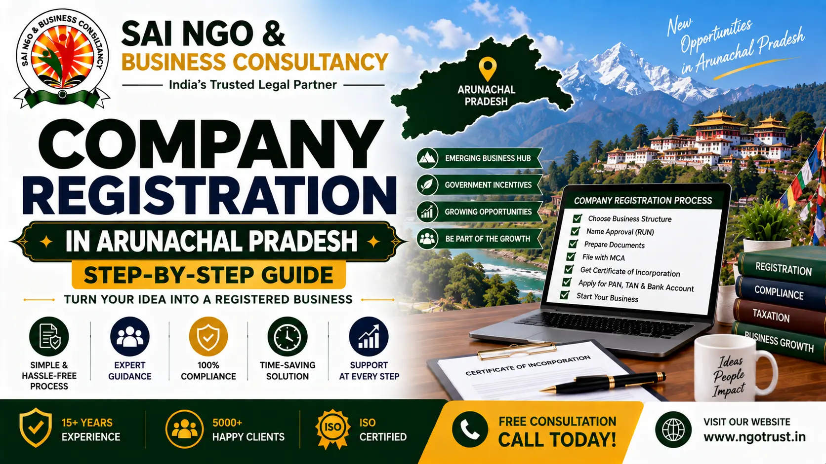 Company Registration in Arunachal Pradesh Step-by-Step Guide
