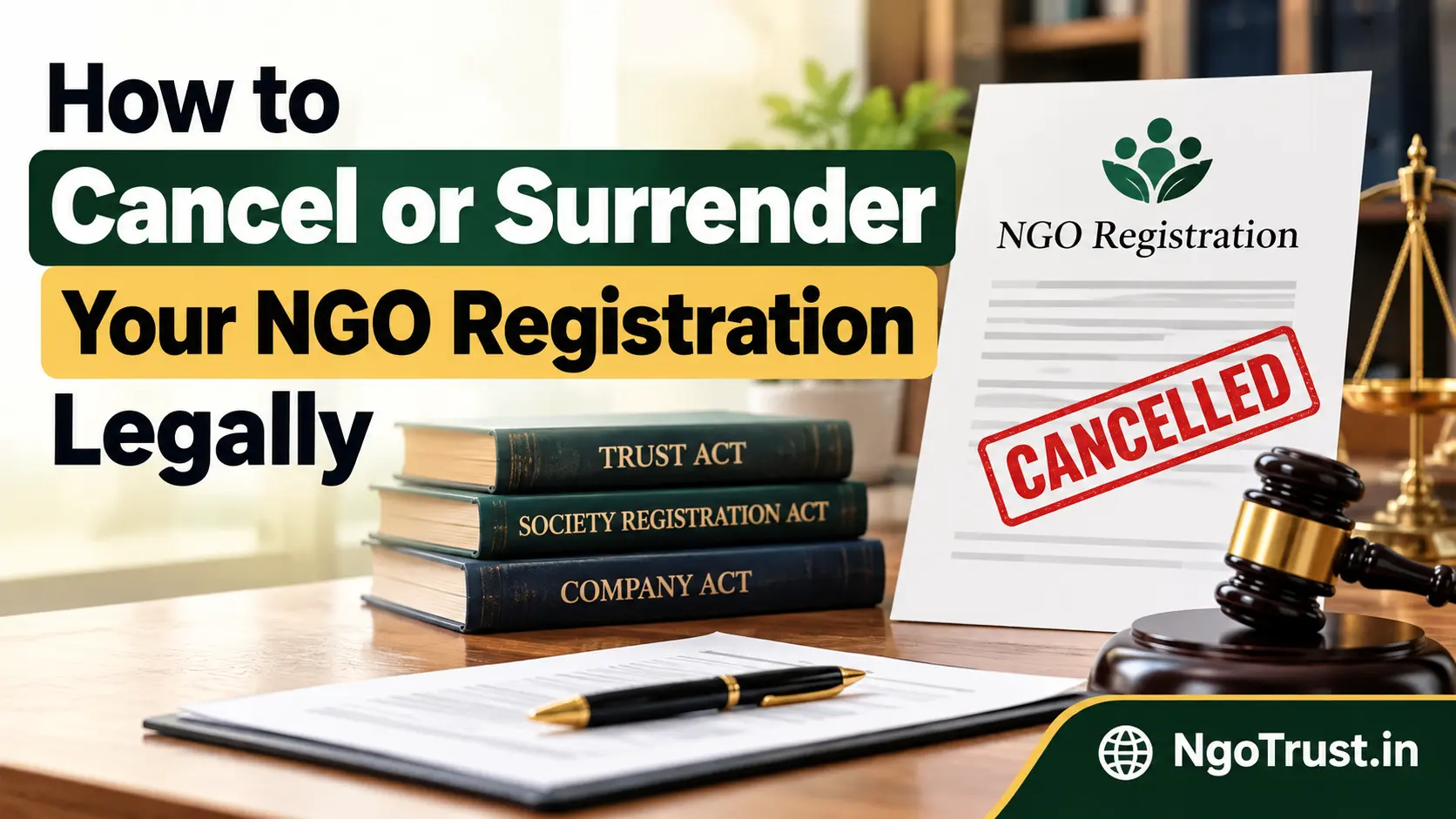 How to Cancel or Surrender Your NGO Registration Legally